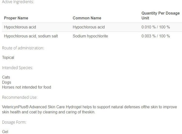 Show full view: Vetericyn Plus Advanced Skin Care Hydrogel Dog & Cat Treatment, 500-ml bottle slide 3 of 4