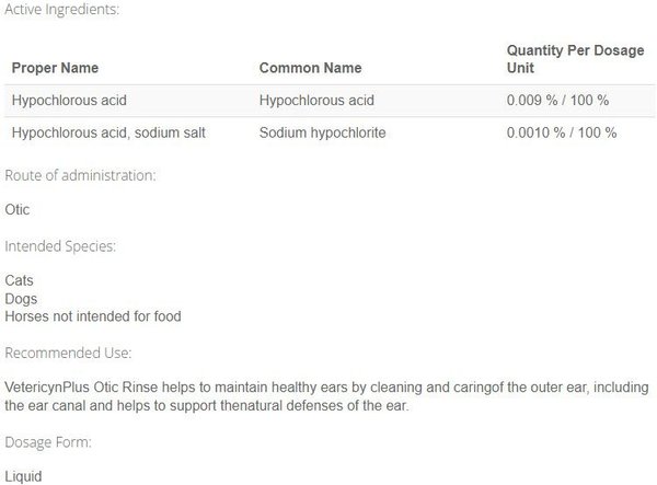 Show full view: Vetericyn Plus Otic Rinse Cat Treatment, 90-ml bottle slide 4 of 5