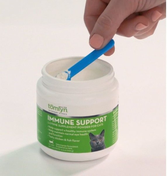 Show full view: Tomlyn L-Lysine Powder Supplement for Cats, 100-g jar slide 3 of 5