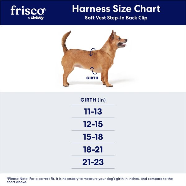 Show full view: Frisco Small Breed Soft Vest Step In Back Clip Dog Harness, Black, 15 to 18-in chest slide 3 of 9