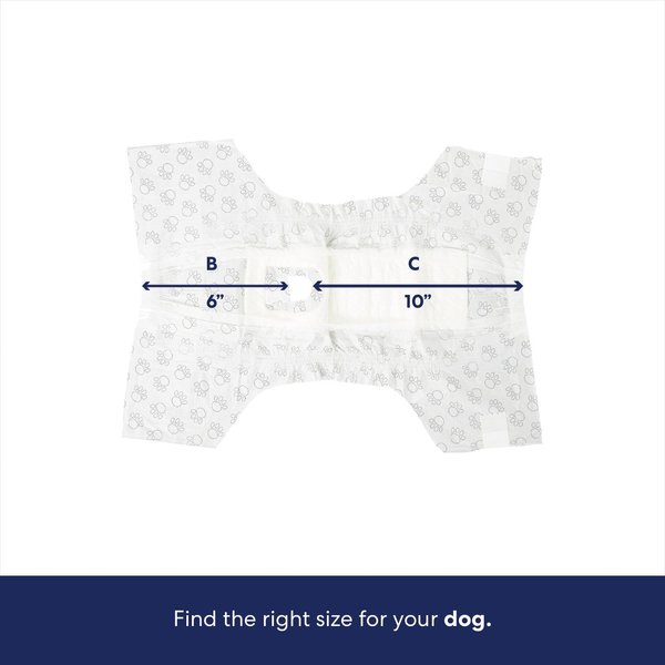 Show full view: Frisco Disposable Female Dog Diapers, Small, 30 count slide 3 of 10