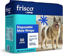 Frisco Disposable Male Dog Wraps, Large, 30 count