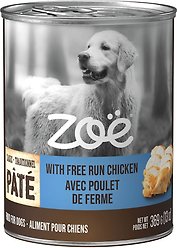 Zoe Free Run Chicken Pate Wet Dog Food, 369-g can, case of 6