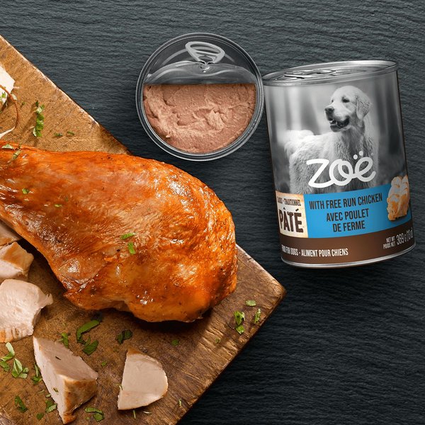 Show full view: Zoe Free Run Chicken Pate Wet Dog Food, 369-g can, case of 6 slide 5 of 5