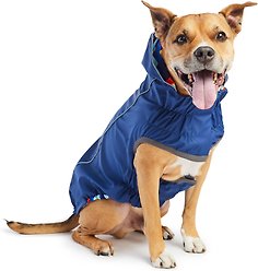 GF Pet Elasto-Fit Reversible Dog & Cat Raincoat, Navy, XX-Small