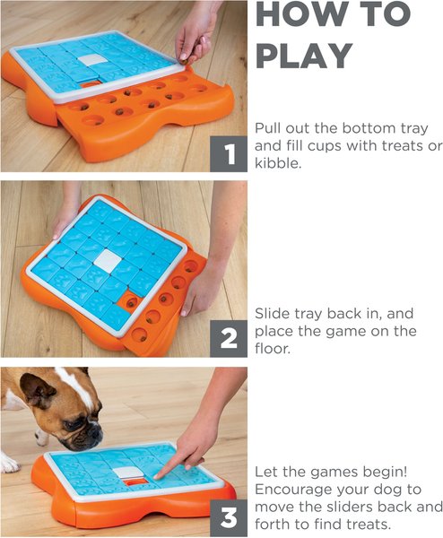 Show full view: Nina Ottosson by Outward Hound Challenge Slider Interactive Treat Puzzle Dog Toy slide 5 of 9