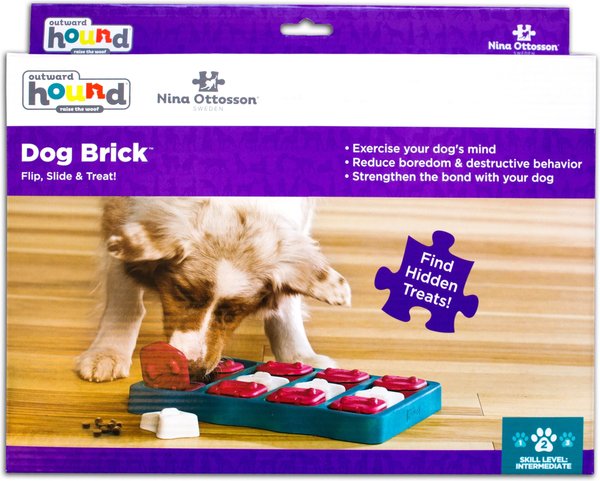 Show full view: Nina Ottosson by Outward Hound Brick Interactive Treat Puzzle Dog Toy slide 9 of 10