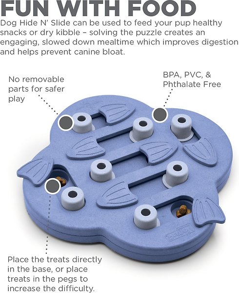 Show full view: Nina Ottosson by Outward Hound Hide N' Slide Purple Interactive Treat Puzzle Dog Toy slide 3 of 8