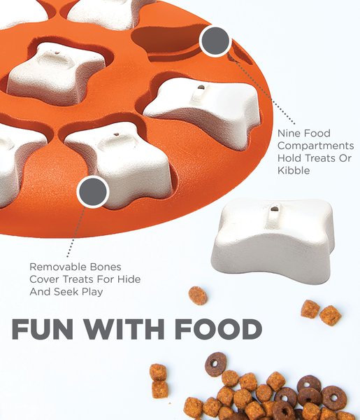 Show full view: Nina Ottosson by Outward Hound Smart Orange Interactive Treat Puzzle Dog Toy slide 3 of 10