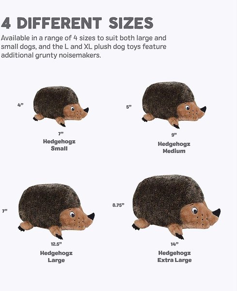 Show full view: Outward Hound Hedgehogz Plush Dog Toy, Medium slide 5 of 10