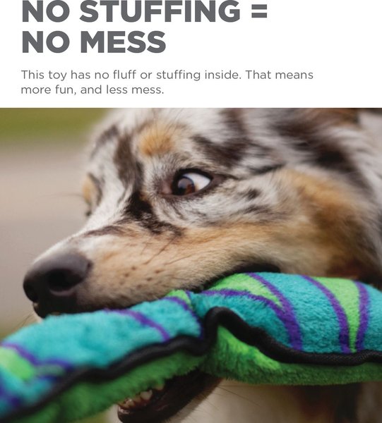 Show full view: Outward Hound Invincibles Blue Snake Plush Dog Toy slide 4 of 7