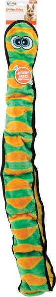 Show full view: Outward Hound Invincibles Green Snake Plush Dog Toy slide 6 of 7