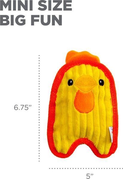 Show full view: Outward Hound Invincibles Mini Chicky Plush Dog Toy slide 5 of 7