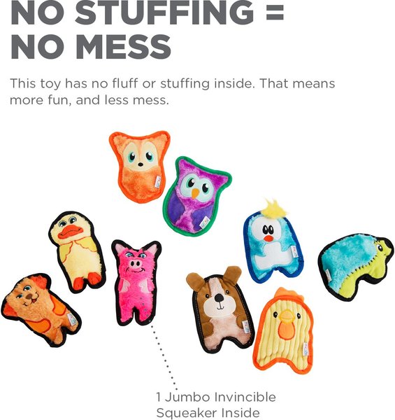 Show full view: Outward Hound Invincibles Mini Pig Plush Dog Toy slide 4 of 6