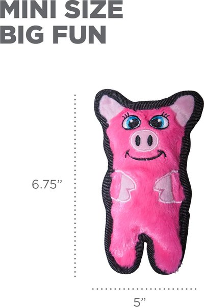 Show full view: Outward Hound Invincibles Mini Pig Plush Dog Toy slide 5 of 6