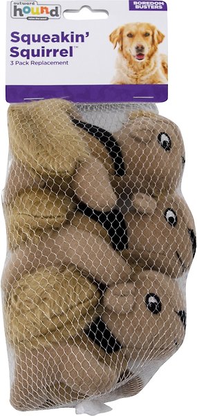 Show full view: Outward Hound Squeakin' Squirrels Plush Replacement Dog Toy, 3 count slide 6 of 7