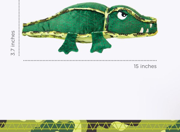 Show full view: Outward Hound Xtreme Seamz Alligator Squeaky Plush Dog Toy slide 5 of 8