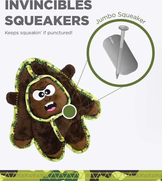 Show full view: Outward Hound Xtreme Seamz Gorilla Squeaky Plush Dog Toy slide 4 of 10