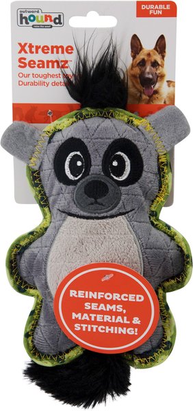 Show full view: Outward Hound Xtreme Seamz Lemur Squeaky Plush Dog Toy slide 8 of 9