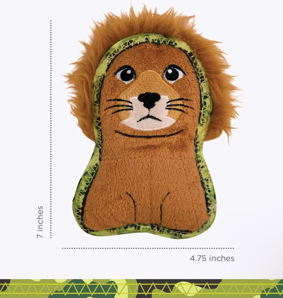 Show full view: Outward Hound Xtreme Seamz Lion Squeaky Plush Dog Toy slide 5 of 7