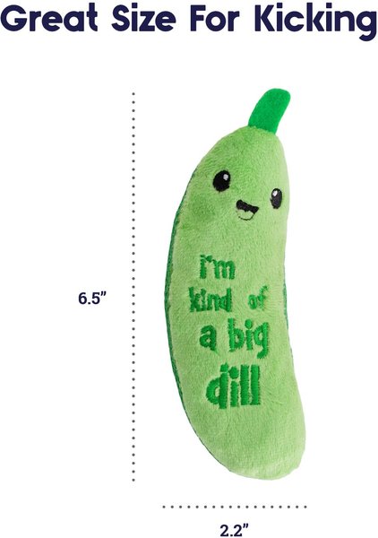 Show full view: Petstages Crunchy Pickle Kicker Dental Cat Toy with Catnip slide 5 of 7