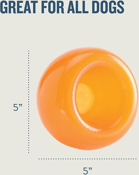 Show full view: Planet Dog Orbee-Tuff Snoop Interactive Treat Dispensing Dog Toy, Orange slide 5 of 8