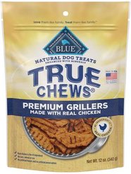 Blue Buffalo True Chews Premium Grillers Natural Chicken Dog Treats, 12-oz bag