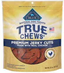 Blue Buffalo True Chews Premium Jerky Cuts Chicken Natural Dog Treats, 22-oz bag