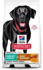 Hill's Science Diet Perfect Weight & Joint Support Chicken Flavoured Large Breed Adult Dry Dog Food, 11.3-kg bag