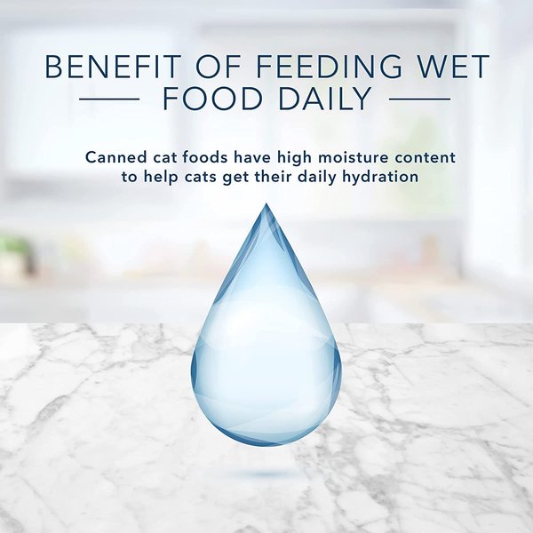 Show full view: Blue Buffalo Tastefuls Natural Salmon, Chicken & Ocean Fish Variety Pack Pate Adult Wet Cat Food, 85-g can, case of 12 slide 5 of 7