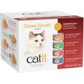 Catit Divine Shreds in Jelly Chicken Multipack Grain-Free Wet Cat Food, 85-g can, pack of 12