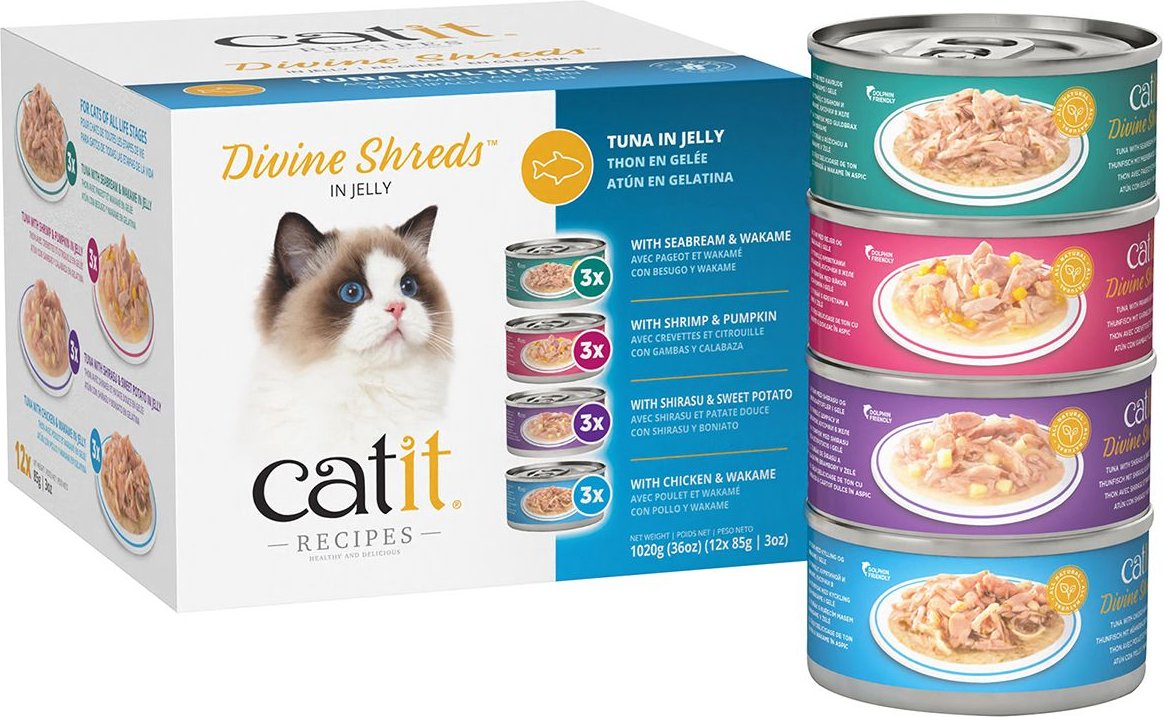 CATIT Divine Shreds in Jelly Tuna Multipack Grain Free Wet Cat