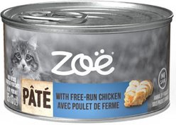 Zoe Free Run Chicken Pate Wet Cat Food, 85-g can, case of 16