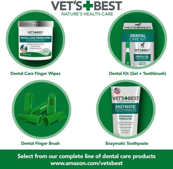 Show full view: Vet's Best Dental Care Finger Wipes Dog & Cat Dental Wipes, 50 count slide 7 of 9