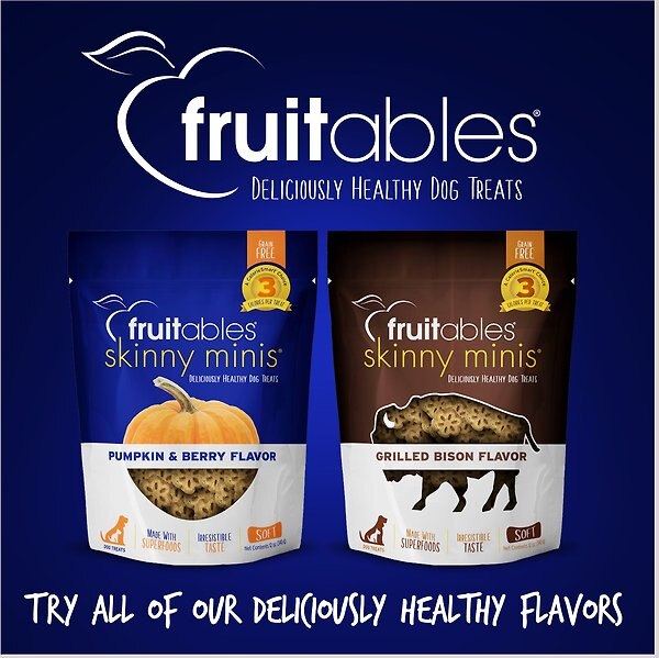 Show full view: Fruitables Skinny Minis Pumpkin & Berry Flavor Dog Treats, 5-oz bag slide 8 of 10