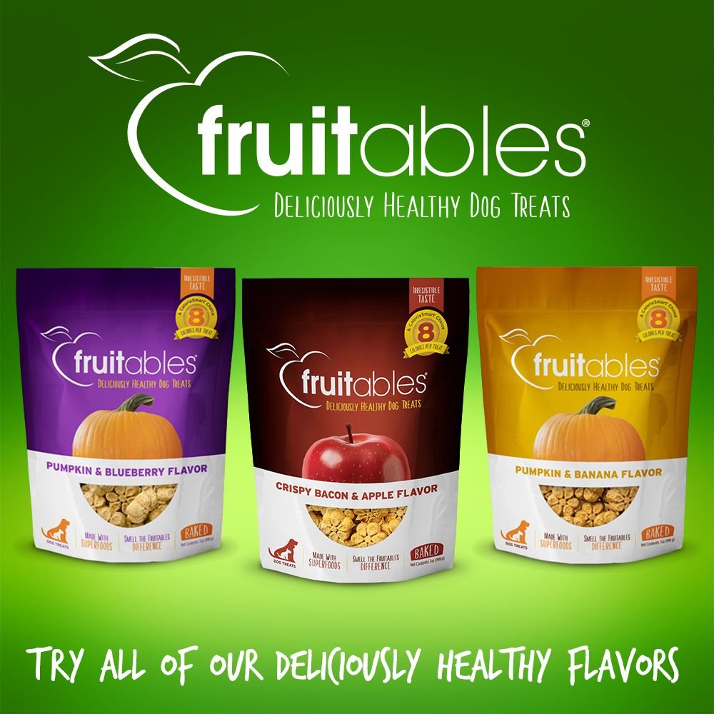 FRUITABLES Pumpkin Apple Flavor Dog Treats, 7-oz bag