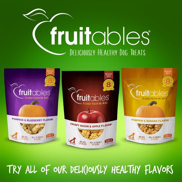 Show full view: Fruitables Pumpkin & Apple Flavor Dog Treats, 7-oz bag slide 8 of 10