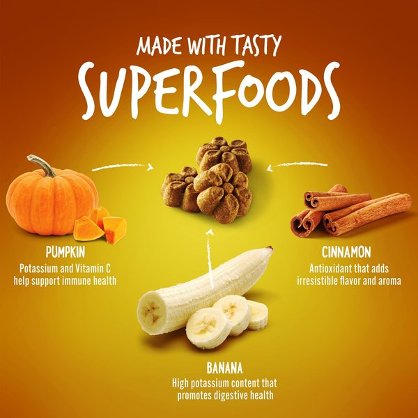 Show full view: Fruitables Pumpkin & Banana Flavor Dog Treats, 12-oz bag slide 4 of 9