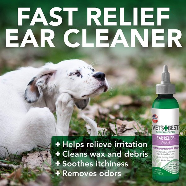 Show full view: Vet's Best Ear Relief Wash for Dogs, 4-oz bottle slide 3 of 10