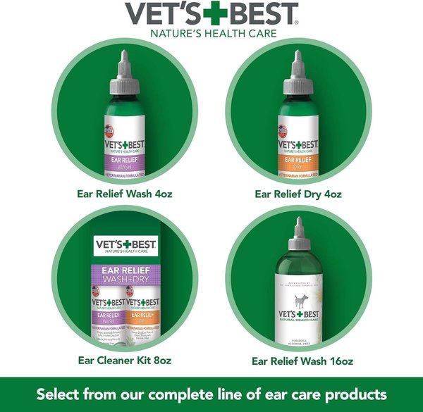 Show full view: Vet's Best Ear Relief Wash for Dogs, 4-oz bottle slide 6 of 10