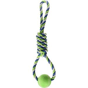 Pet Passion Ace Tennis Ball Dog Tug Toy