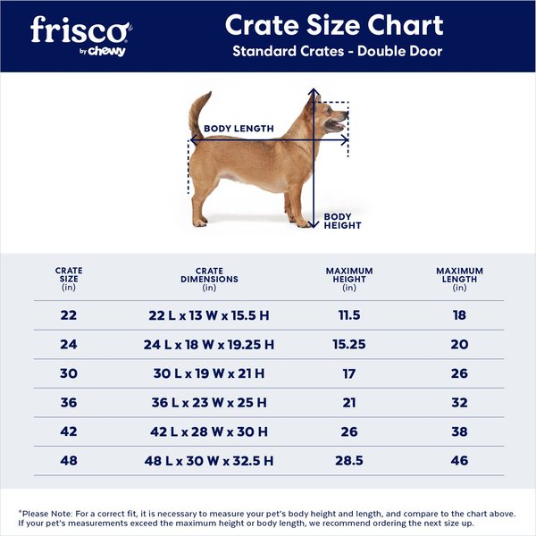 Show full view: Frisco Fold & Carry Double Door Collapsible Wire Dog Crate, X-Large slide 3 of 10