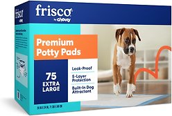 Frisco Extra Large Dog Training & Potty Pads, 28 x 34-in, Unscented, 75 count