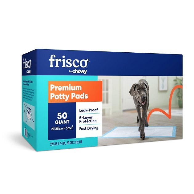 FRISCO Giant Dog Training & Potty Pads, 27.5 x 44in, Scented, 50 count