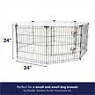 Show in main carousel: Frisco Dog & Small Pet Wire Exercise Pen with Step-Through Door, Black, 24-in slide 2 of 10