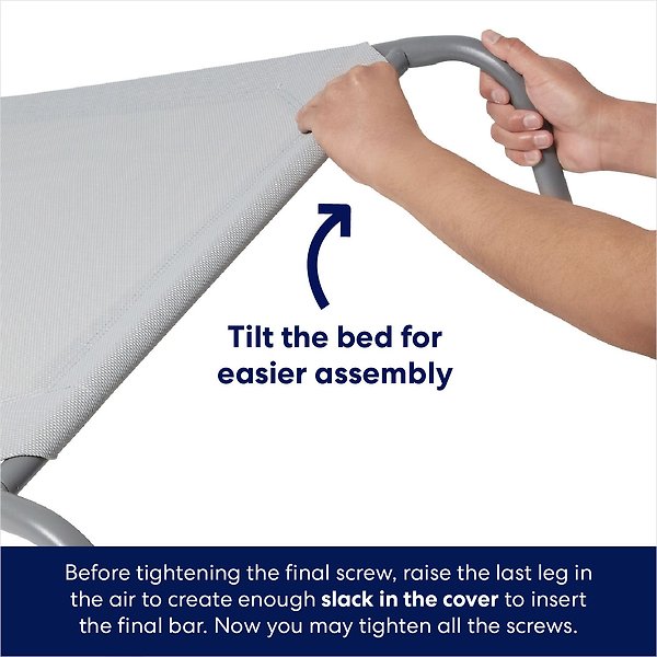 Show full view: Frisco Steel-Framed Elevated Dog Bed, Terracotta, Small slide 3 of 8