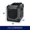 Show in main carousel: Frisco Dog & Small Pet Indoor & Outdoor 3-Door Collapsible Soft-Sided crate, Dark Gray, XS: 21-in L x 15-in W x 15-in H slide 2 of 8