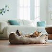 Show in main carousel: Frisco Rectangular Bolster Cat & Dog Bed, Khaki Green, Medium slide 3 of 9