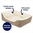 Show in main carousel: Frisco Rectangular Bolster Cat & Dog Bed, Khaki Green, Medium slide 4 of 9