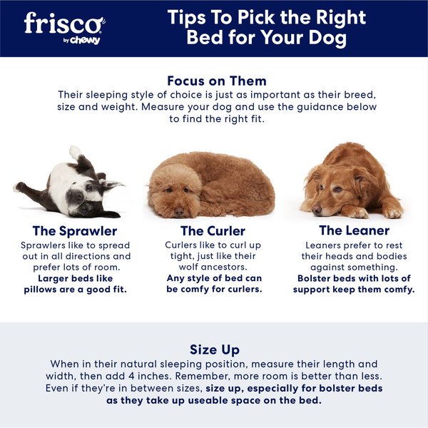 Show full view: Frisco Pillow Dog Bed w/ Removeable Cover, Brown, Large slide 6 of 9